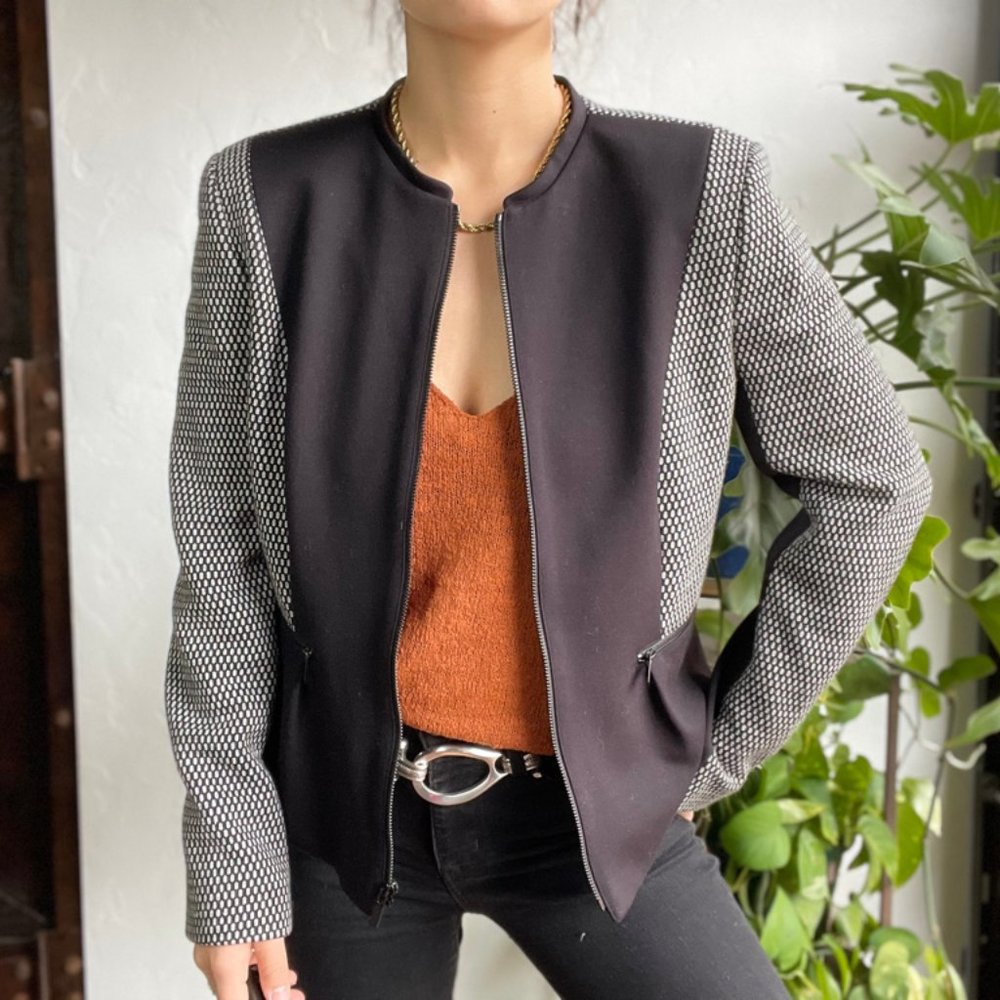 Classiques Entier | Gray+Black Wool Jacket